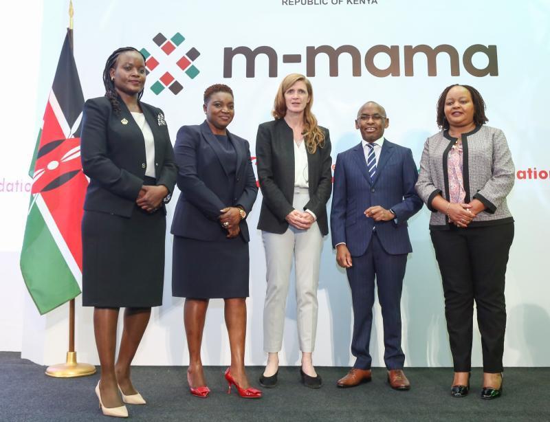 File image of Health CS Susan Nakhumicha, Samantha Power, Peter Ndegwa and Governor Anne Waiguru.